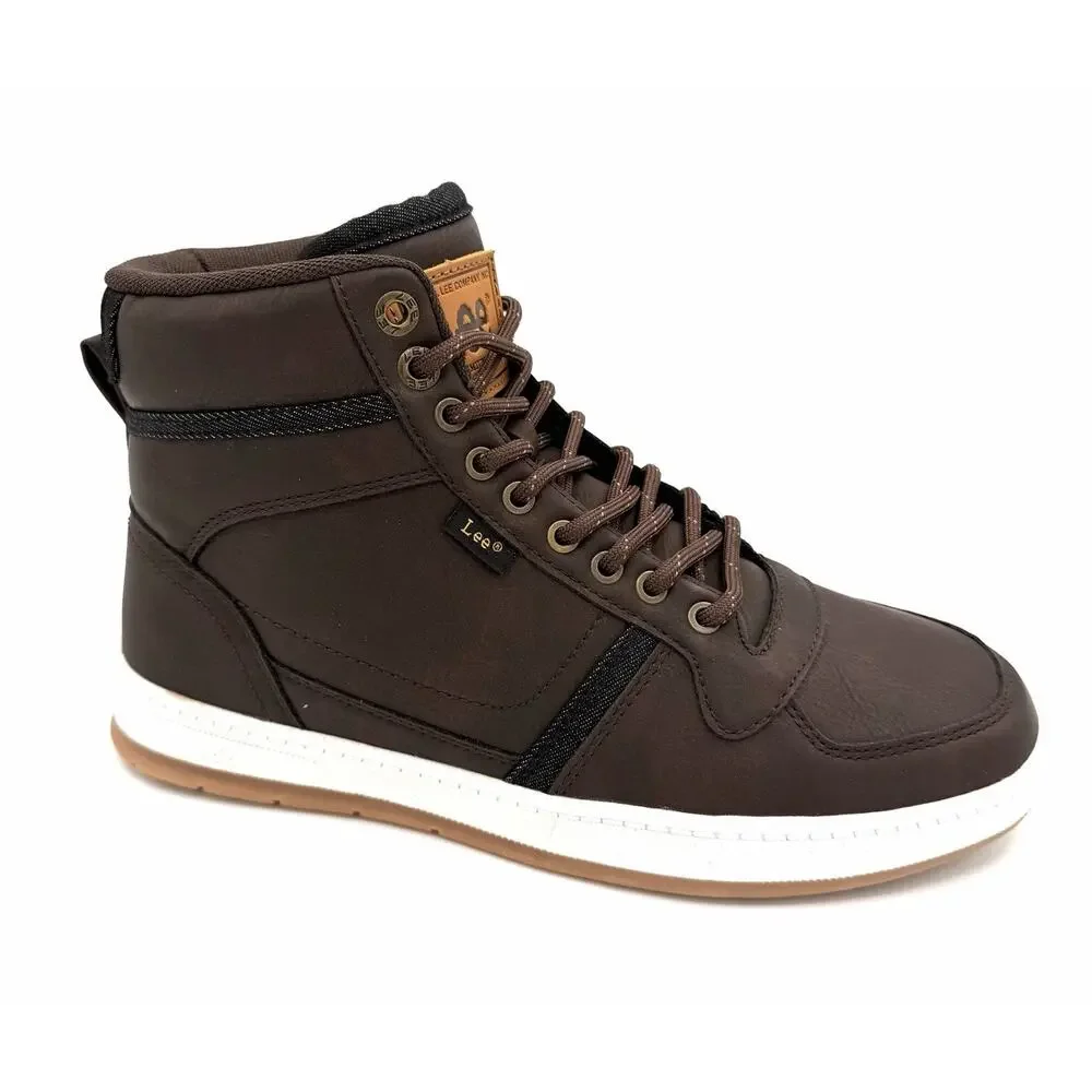 Lee Dayton High Top Sneaker Boots Brown Men’s US 7D M000012-0233